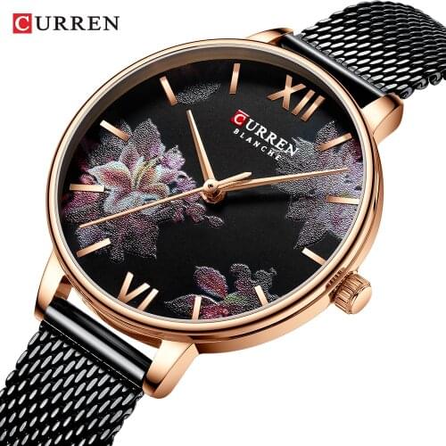 Curren Woman Watches 2019 Brand Luxury Watch Women Rose Gold Quartz Waterproof Womens Wristwatch Women Watches Top Brand Luxury