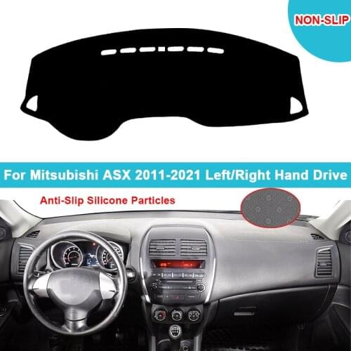 Car Auto Dashboard Cover For Mitsubishi ASX 2011 - 2020 2021 Flannel Suede Polyester Dashmat Carpet Rug Anti-slip Car Decoration