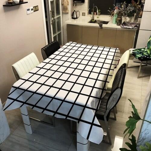 Black Plaid Pastoral Tablecloth Picnic BBQ Home Kitchen Decorative Table Cover Tafelkleed Manteles Mesa Nappe De Table Tapete