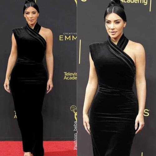 SuperKimJo Black Evening Dresses Long Mermaid Velvet Elegant Simple Cheap Evening Gown Vestido De Festa De Longo