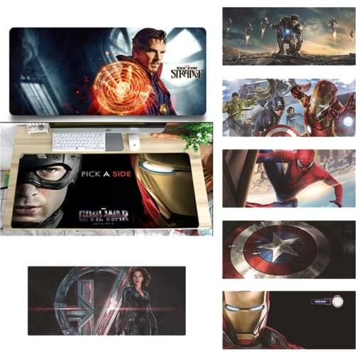 Disney Avengers Anime Large Iron Man Mouse Pad Steel Internet Cafe Waterproof Keyboard Pad Computer Keyboard Thicken Table Mat