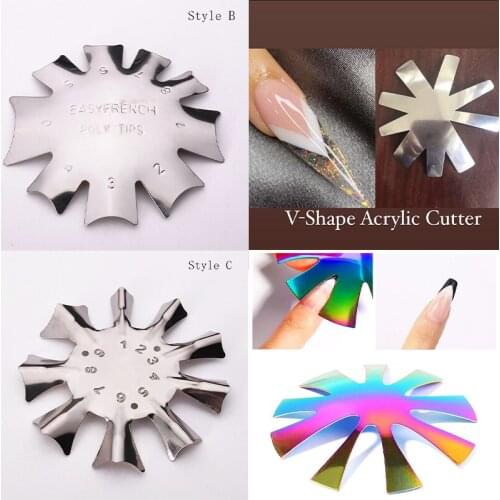 French Tip Cutter Nail Model Trimmer Acrylic Nails Shaped Manicure Tools Stainless Steel French Nail Shaping Smile Line Cutter
