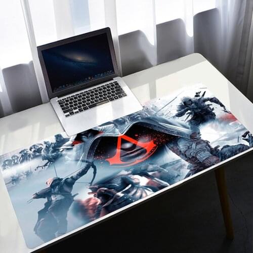 Assassins Creed Gaming Accessories Mousepad Gamer Keyboard Table Pads Xxl Large Speed Computer Mouse Mats Anime Mouse Pad 90x40