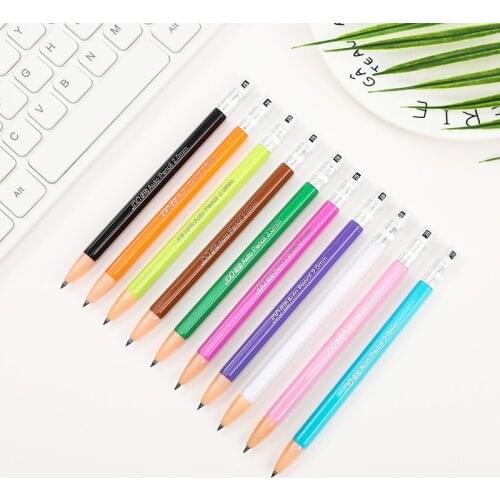 2.0mm Student Sketch Pencil Black Colored Refills Pencil Sharpener 2B Automatic Pencils for Drawing Writing Tools Stationery