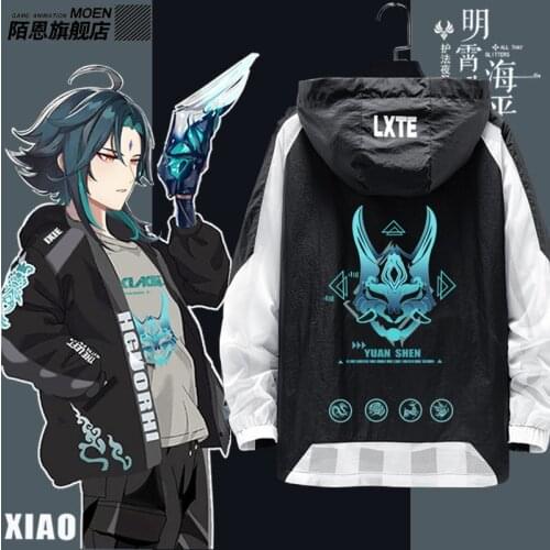 Game Genshin Impact Xiao Cosplay Costume Sweater Unisex 3D Hoodies Xiao Sweatshirt coat suits Jacket Sun protection clothing NEW