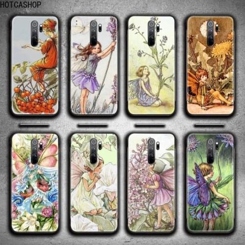 Beautiful Flower Fairy Illustration Phone Case for Redmi 9A 9 8A 7 6 6A Note 10 9 8 8T Pro Max K20 K30 Pro