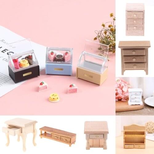 1:12 Dollhouse Miniature Cabinet Model Cupboard Displayshelf Bookshelf Cabinet Nightstand TV Cabinet Dollhouse Funiture Acce