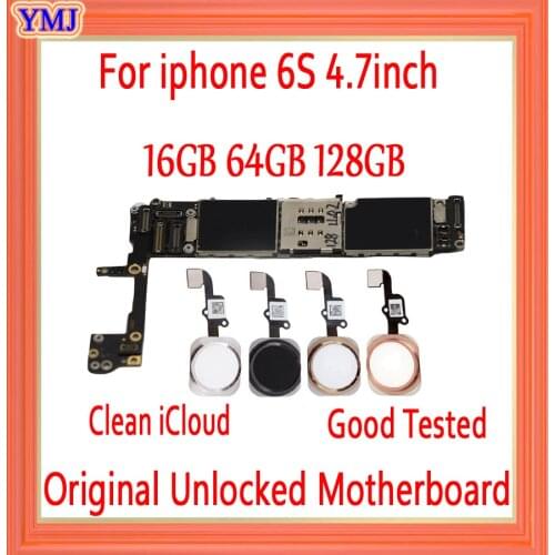 16gb 64gb 128gb with Full unlocked for iphone 6S Motherboard with Touch ID/without Touch ID,Original for iphone 6s Logic board