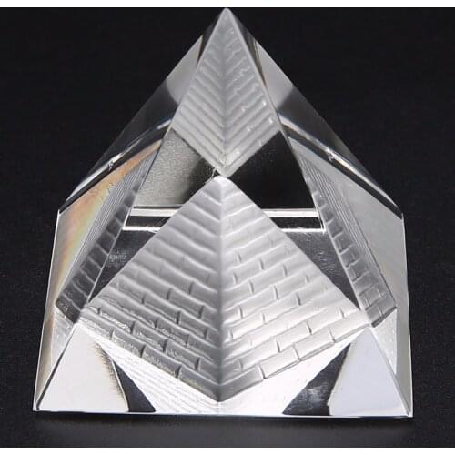 MAYITR 40*40mm Clear Crystal Quartz Pyramid Home Desk Decoration Gift For Party DIY Decorations