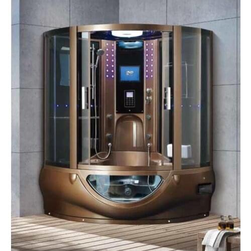 1500X1500X2250mm Luxury Steam Shower Enclosure Mult-Functional TV Computer Control Wet Sauna Room 7030