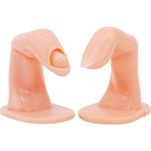 New Arrivals Practice Training Finger Manicure False Nail Tips Display Professional Salon Tools Fake Nail Art Model 5 PCS/Set