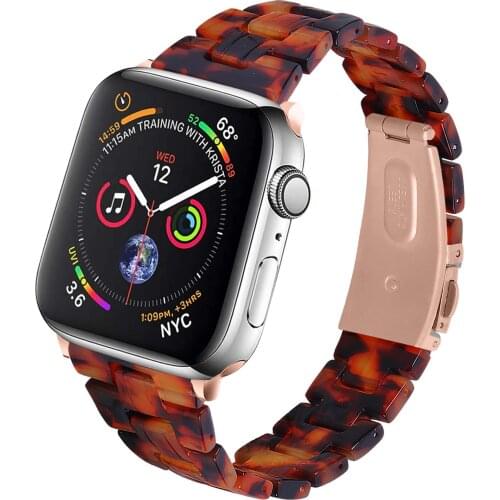 Resin Smallwaist for Apple Watch 44/40mm Watch Strap IWatch Series 6/5/4/3/2 SE Band 42/38mm Metal Buckle Wrist Bracelet