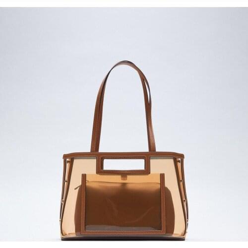 Transparent Jelly Big bag 2021 Fashion New High Quality PVC Womens Designer Handbag High capacity Chain Shoulder Messenger Bags