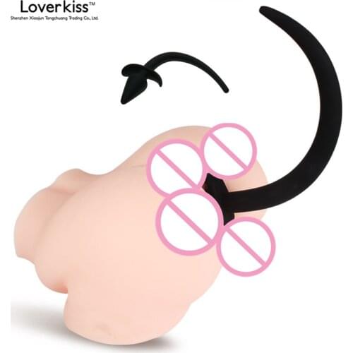 Loverkiss Sexy silicone Anal Plug Tail Erotic Toys,Butt Plugs Slave Adult Dog Tail Plug Anal Sex Toys for Woman Man,Sex Products