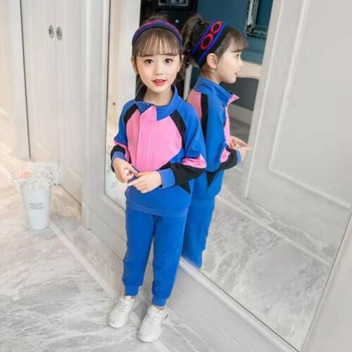 Children Tracksuit 2 Color Kids Girl Clothing Sets Baby Girls Fashion Sports Suits Tops Coats+Pants Spring Autumn Girls Clothes