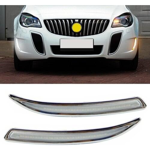 LED DRL Daytime Running Light Fog Light Lamp w/Turn Signal Fit for Buick Regal GS Opel Insignia OPC 2008-2013 2014 2015-2017