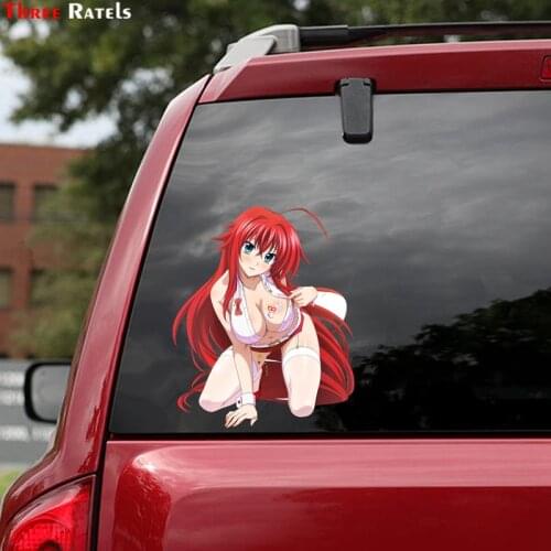 Three Ratels FC182 Sexy Beauty JDM Anime High School DXD Cartoon Car Sticker Rias Gremory Vinyl Car Bumper Accessories Decals