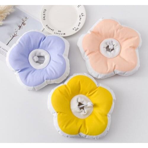 Waterproof Headcover Elizabeth Collar Adjustable Neck Collar Cotton Pet Cone E-Collar With Cute Flower Pattern For Cat