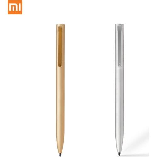 Youpin original Gold Sliver man woman Business signature pen aluminum pen tube metal signature pen 0.5mm ink pen black