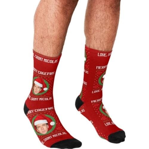 Funny Socks Men Harajuku Nicholas Cage Rabbit Socks Printed Happy Hip hop Men Socks Novelty Skateboard Crew Casual Crazy Socks
