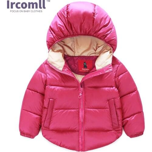 2017 Winter Childrens Clothing Cotton-padded Jacket Cotton Wadded Coat Thickening Boys Girls Thicken Hooded