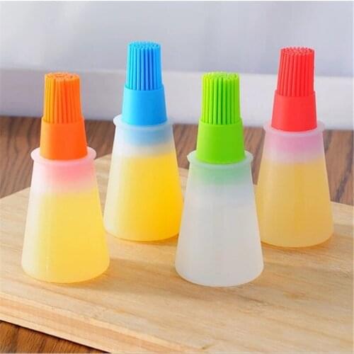 1pcs Kitchen Accessories Cozinha Silicone Oil Brush Kitchen Basting Brushes Barbecue Tool Oil Brush Bottle Kitchen Gadgets-S