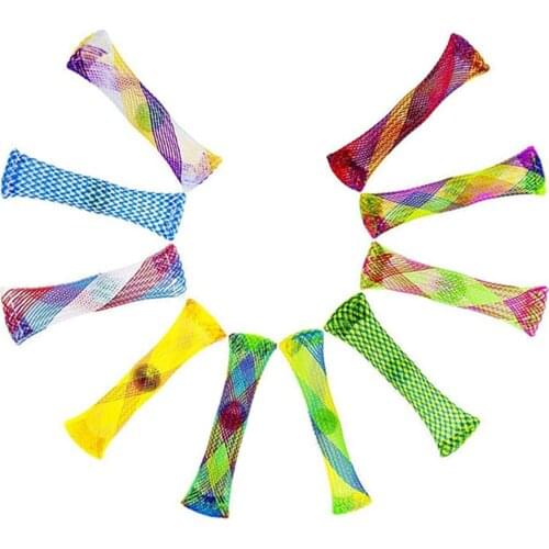 10pcs Sensory Fidget Toys Marble Ball Autism ADHD Anxiety Therapy Toys EDC Stress Relief Hand Fidget Toys Braided Mesh