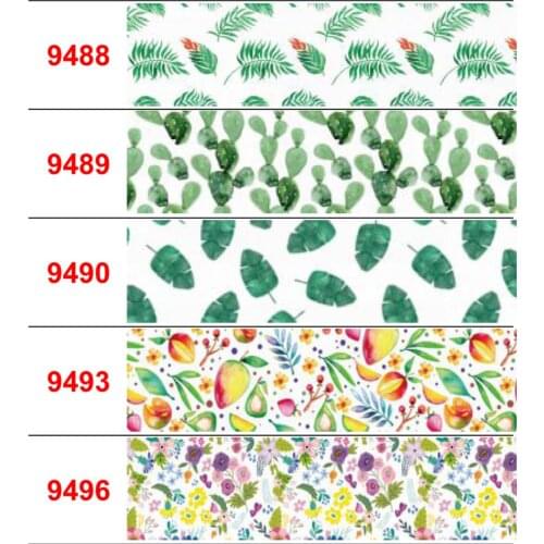 16mm-75mm Retro Flower Series Printed Grosgrain/Foe Ribbon Red Rose DIY Wedding Party Decor Hair Bowknots 50yards/roll