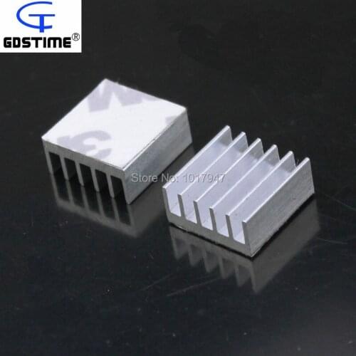 200pcs lot Aluminum Cooler Heat Sink Cooling Heatsink f High Power LED Light 15mm x 15mm x 6.5mm
