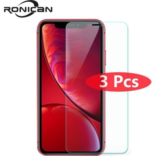3Pcs For iPhone XR X XS Max 11Pro Max Tempered Glass Screen Protector Film For iPhone 6 6s 7 8 Plus 5 5S SE 2020 Cover Case