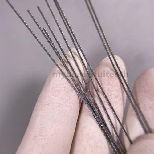 5Pcs Dental Lingual Retainer Wire Flat Twist Wires Twisted Lingual Brackets S.S