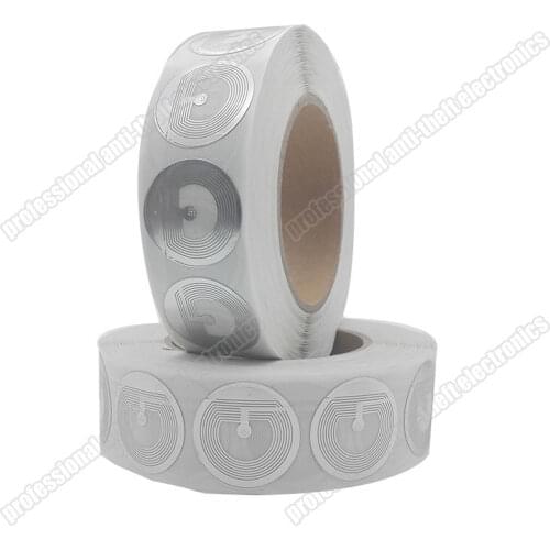 8.2mhz round EAS rf soft label diameter R33mm free shipping 20000pcs transparent