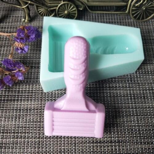 PRZY Razor Shaver Soap Silicone Soap Mold Handmade Soap DIY Aroma Mould Soap Making Moulds Resin Clay Molds Silicone Rubber