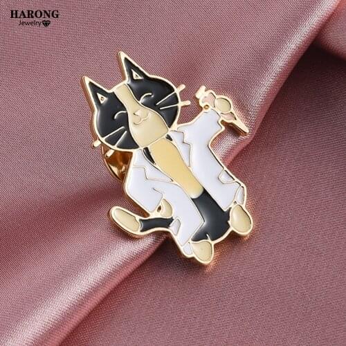 哈荣 Brooches With Cats For Clothes