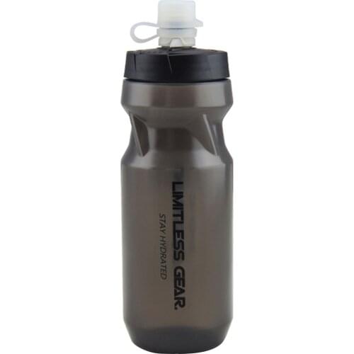 610ml Black Summer Sports Bottle Lightweight Leak-Proof Squeeze Sports Bottle Suitable For Hiking Camping And Traveling