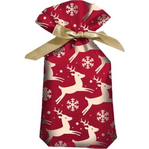 The New Printed Ribbon Drawstring Pocket Can Be Used As A Gift Wrapping Apple Candy Gift Wrapping Christmas Decoration Craft