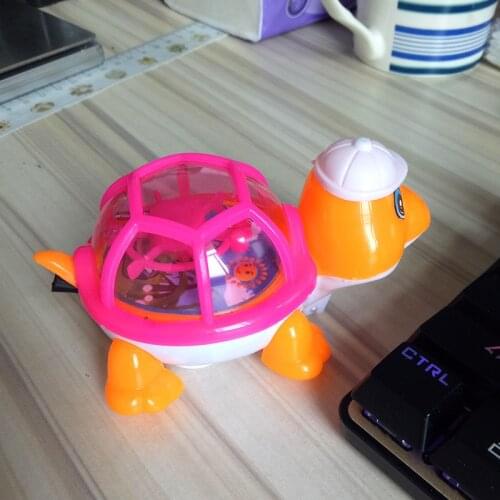 Creative pull light simulation tortoise crawling tortoise new strange gift stall hot source toys wholesale