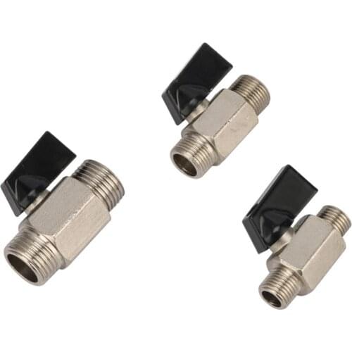 1/4" 3/8" 1/2" Male Thread Brass Ball Valve Air Compressor Valve Water Gas Oil Shut Off Valve High Temperature Pipe Fitting 1Pc