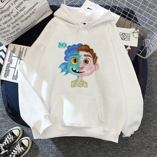 Luca Hoodies Pixar Disney Cartoon Kawaii Sea Monsters Clothes Women Funny Pullover Autumn Warm Fashion Femme Hooded Sweatshirt