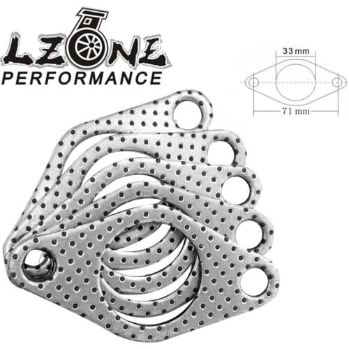LZONE - GRAPHITE ALUMINUM WASTEGATE DUMP PIPE TUBE FLANGE GASKET 35MM/38MM TURBOCHARGER JR4954
