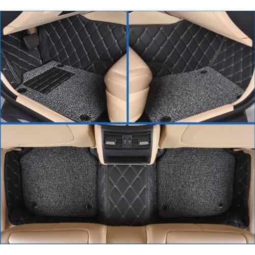 Myfmat custom foot leather rugs mat for LAVIDA CC CADDY GOLF GTI COMBI VR6 SAGITA PHIDEON UP free shipping easy cleaning orange