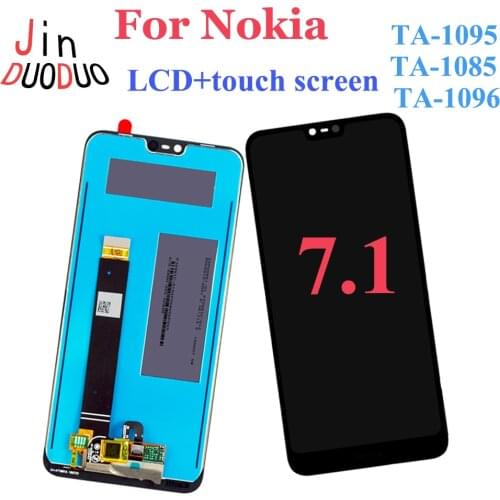 100% New LCD For Nokia 7.1 TA-1085 TA-1095 TA-1096 LCD Display Touch Screen Digitizer Replacement For NOKIA 7.1 Lcd