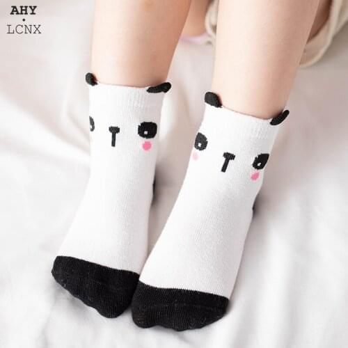 New Baby Socks For Newborn Cartoon Dog Cute Short Boys Girls Cotton Spring Autumn Lovely Boy Toddler White babies Socks 0-3Y