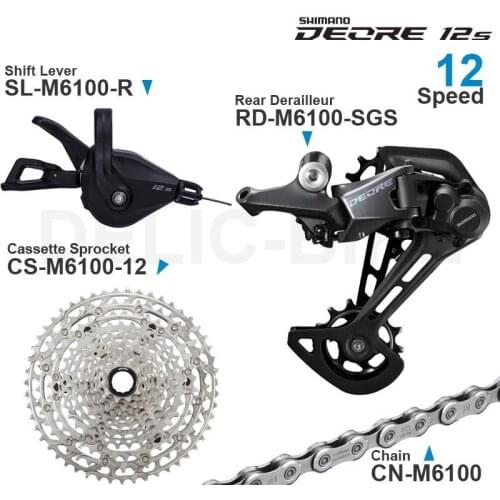SHIMANO DEORE M6100 12v Groupset Shifter Rear Derailleur Cassette Sprocket Chain 1x12-speed Original parts for MTB bike