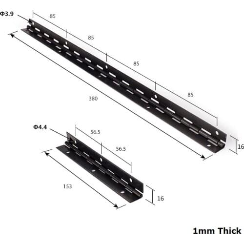 4Pcs/Lot Premintehdw 6" 15" Black Continuous Hinge Piano Hinge Iron