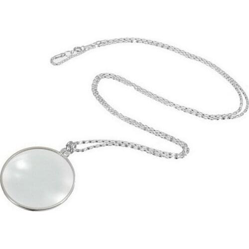Retro Utility Monocle Lens Necklace With 5x Magnifier Coin Magnifying Glass Pendant Necklace Fashion Jewelry For Women Men