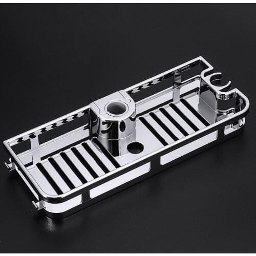 Bathroom Pole Shower Storage Rack Holder Organizer Bathroom Shelves Shower Shampoo Single Layer Storage Shelf