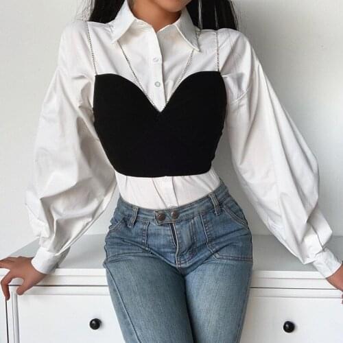 Summer Ladies Solid Color Camisole Girls Sexy V-neck Sleeveless Top Female Slim Fit Rhinestone Chain Shoulder Strap Slim Vest