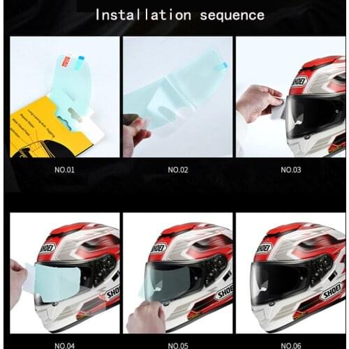 Universal Motorcycle Helmet Anti fog Patch Visor Lens Helmet Len Protective Film