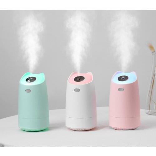ELOOLE 280 ML Humidifier USB Power Supply With Colorful Light For Car Room Office Portable Humidification Spray Mist Diffuser